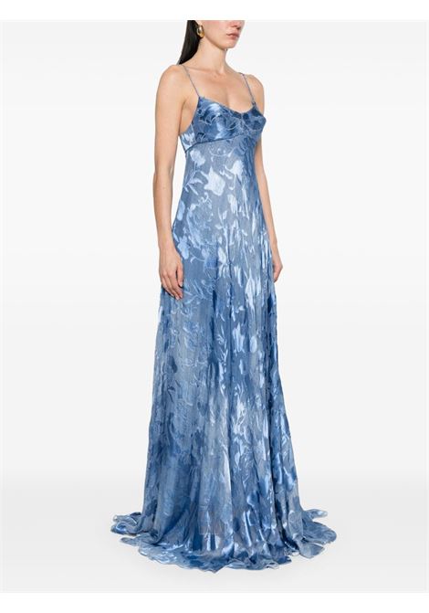 Abito lungo jacquard in blu Ermanno scervino - donna ERMANNO SCERVINO | D462Q765FDYSHS4217